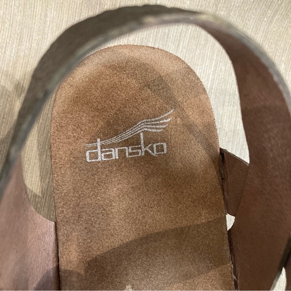 DANSKO Sz 40 Marcy Pewter Comfort Insole Velcro Closure Sling Back Sandals - Picture 9 of 10